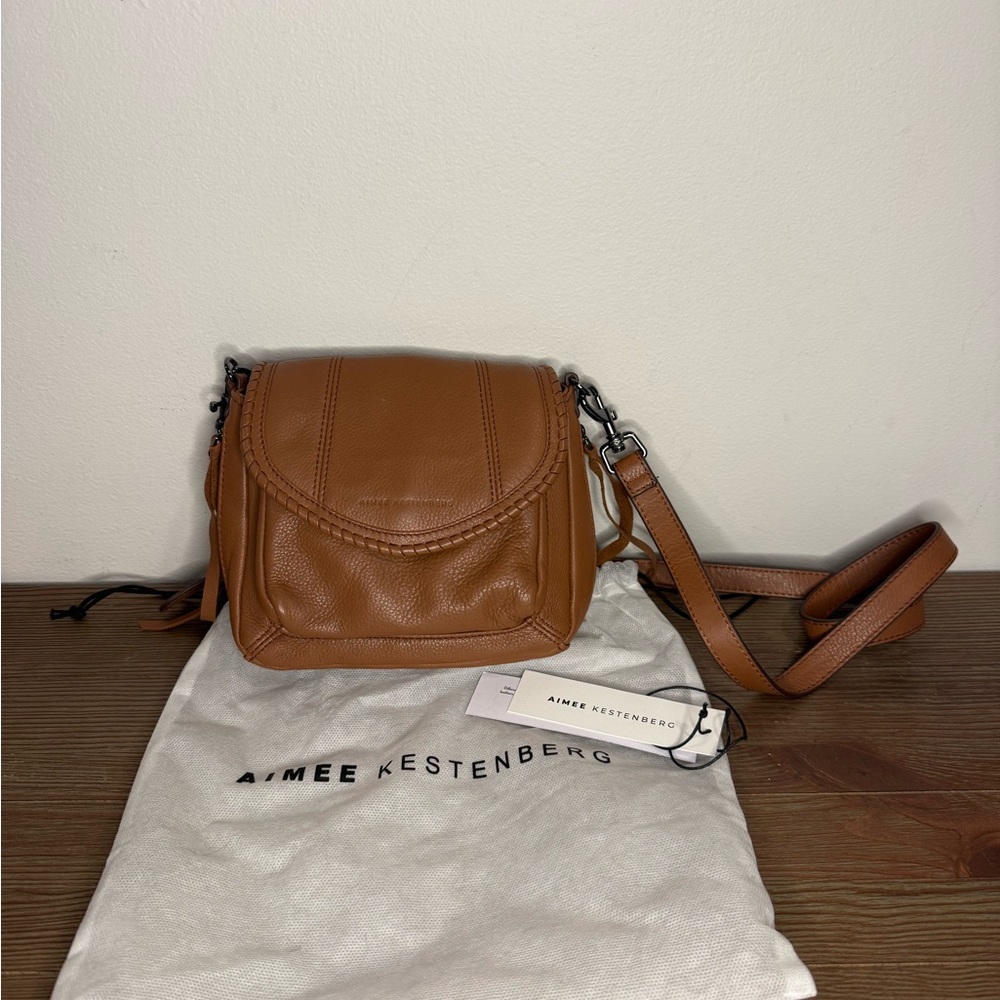 Aimee Kestenberg All for Love Tan Leather Crossbody Bag
